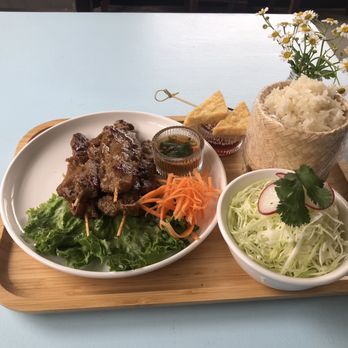 Mee Dee Thai Kitchen - Pork skewer and sticky rice - Thai Near Me - Los Angeles, California