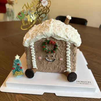 Horizon Bakery - christmas cabin cake 2025, basically $100, very tasty tho - Bakeries Near Me - Cupertino, California