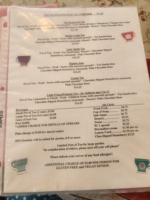 Menu photo 1 Enchanted Rose Tea Parlour San Dimas, CA Menu photo 1 Enchanted Rose Tea Parlour San Dimas, CA