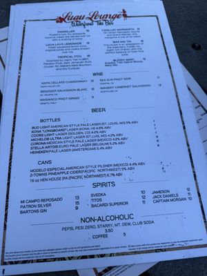 Menu photo 2 Luau Lounge San Francisco, CA Menu photo 2 Luau Lounge San Francisco, CA