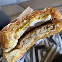 Top Donuts - Sausage egg and cheese croissant