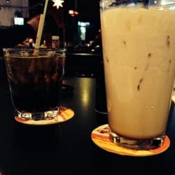 Castle Pub - Here's my White Russian with hubby's Jack n Coke