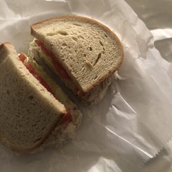 Bellino's Market - Tuna Salad sandwich on Rye with provolone, lettuce and tomatoes. Delicious believe me