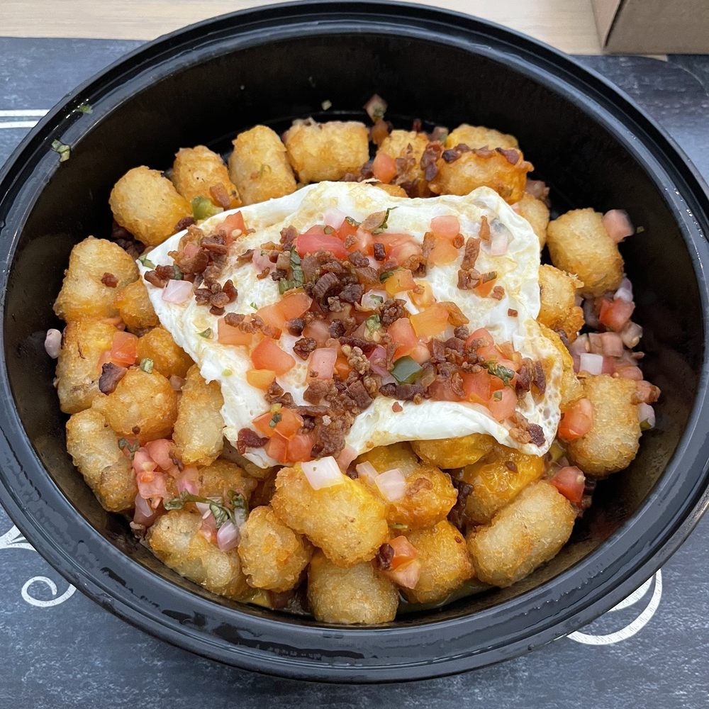 Pier 131 Kitchen + Bar - Breakfast Tots - New American Near Me - Shelton, Connecticut Pier 131 Kitchen + Bar - Breakfast Tots - New American Near Me - Shelton, Connecticut