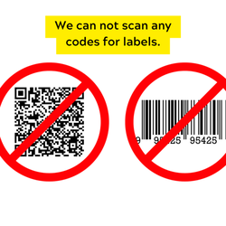 Post Box Plus - We can not scan any qr or bar codes for labels.