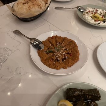 Ammatoli - Muhammara, Labneh, Pita, and Grape Leaves - Mediterranean Near Me - Long Beach, California