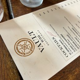 Cocktail menu