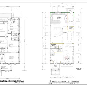GMT Home Designs - existing and proposed 1st floor - Architects Near Me - Ashland, Massachusetts GMT Home Designs - existing and proposed 1st floor - Architects Near Me - Ashland, Massachusetts