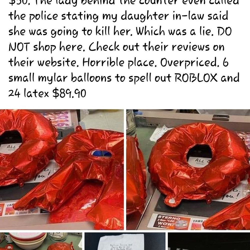 Balloon Tycoon and Party World - Balloons are deflated. Haven't left the store yet. Owner refused to re-inflate or give a refund - Party Supplies Near Me - Glenolden, Pennsylvania Balloon Tycoon and Party World - Balloons are deflated. Haven't left the store yet. Owner refused to re-inflate or give a refund - Party Supplies Near Me - Glenolden, Pennsylvania