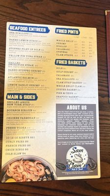 Menu photo 1 Sam the Clam's Pub & Grub Plantsville, CT Menu photo 1 Sam the Clam's Pub & Grub Plantsville, CT