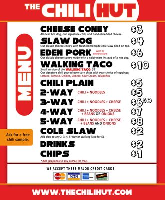 Menu photo 2 The Chili Hut Cincinnati, OH Menu photo 2 The Chili Hut Cincinnati, OH