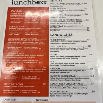 Lunchboxx - The menu - American Near Me - Denver, Colorado
