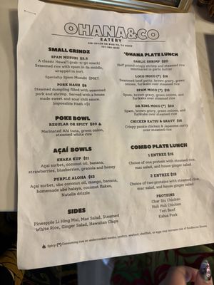 Menu photo 6 Ohana & Co Eatery Virginia Beach, VA
