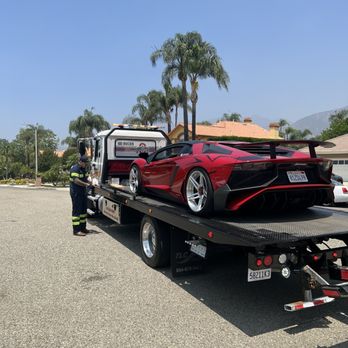 Atilanos Towing - Lamborghini aventador on flatbed - Towing Near Me - Bloomington, California Atilanos Towing - Lamborghini aventador on flatbed - Towing Near Me - Bloomington, California