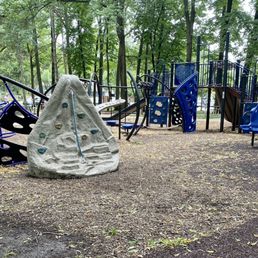 Fun playground with inclusive pathways to play, bathrooms, shelter houses, trails, ball fields--fun for all ages!