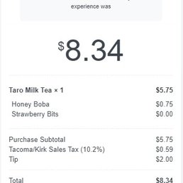 Our receipt