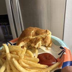 Patty Shack - Hot fresh French fries. Breat was a little crumbly