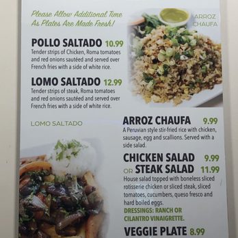 Alpaca Chicken - 1/8/2022 - menu - Peruvian Near Me - Raleigh, North Carolina Alpaca Chicken - 1/8/2022 - menu - Peruvian Near Me - Raleigh, North Carolina