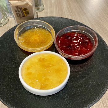 Basalt - Clockwise from bottom pineapple orange strawberry spread for bread - New American Near Me - Honolulu, Hawaii Basalt - Clockwise from bottom pineapple orange strawberry spread for bread - New American Near Me - Honolulu, Hawaii