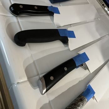 Mr Sharp - 5 knives returned in pristine condition. Better than when purchased new. - Knife Sharpening Near Me