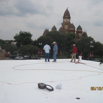 Mascon - Finishing up the roofing job in Lockhart Texas. Removing equipment - Roofing Near Me - Lockhart, Texas