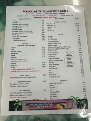 Menu photo 5 Sunnyside Grill Panama City Beach, FL