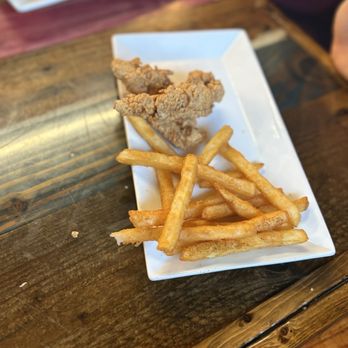 The Farmhouse Kitchen - Kids chicken strips with French fries - Breakfast & Brunch Near Me - Paige, Texas The Farmhouse Kitchen - Kids chicken strips with French fries - Breakfast & Brunch Near Me - Paige, Texas