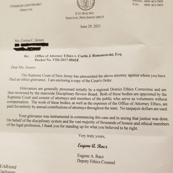 Romanowski Law Offices - Ethics Board Result - Divorce & Family Law Near Me - Metuchen, New Jersey