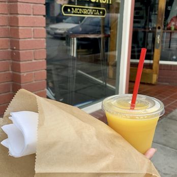 Grey & Cash - Egg, bacon and cheese sandwich with fresh OJ - Breakfast & Brunch Near Me - Monrovia, California