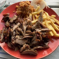 Athen - Gyros with rice and fries