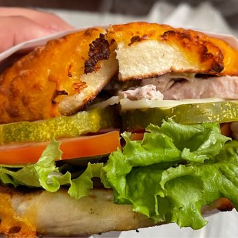 Western Bagel - Hot turkey specialty sandwich (bagel) with a cheese bagel. - Bagels Near Me - Northridge, California