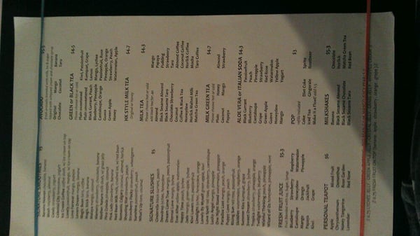 Menu photo 7 Bubblemania Cafe Calgary, AB