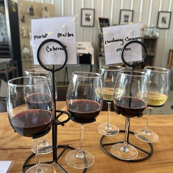Cote Winery - His and her flights. - Wineries Near Me - Mount Gilead, Ohio