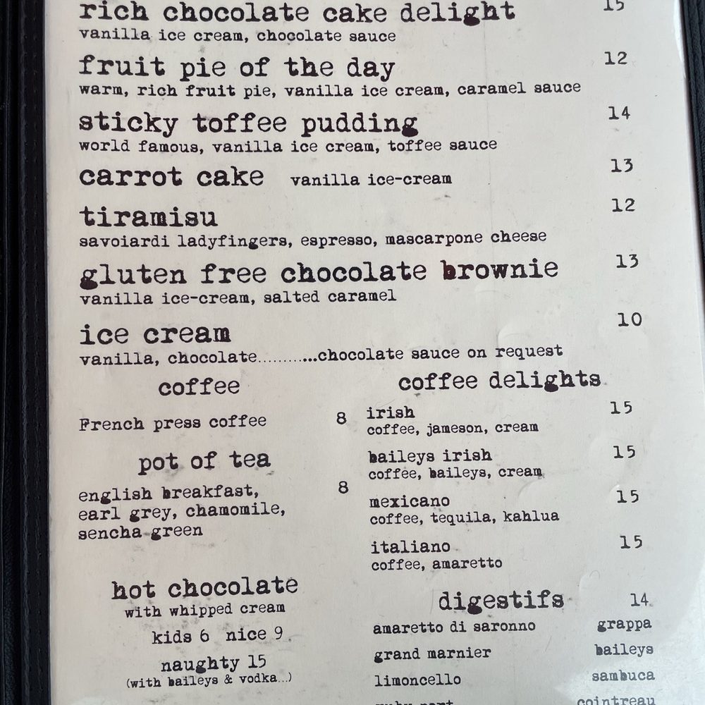 Chappie's - Dessert menu (07/2024) - New American Near Me - Roxbury, New York Chappie's - Dessert menu (07/2024) - New American Near Me - Roxbury, New York