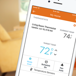 Custom Security Systems - Save money on your utility bills with a smart thermostat and app.
