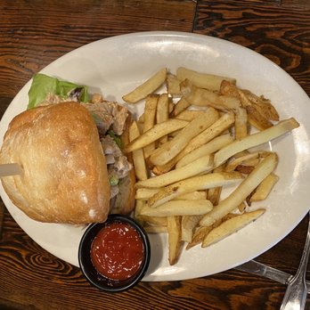 Pour House - Chicken salad sandwich with fries - Cocktail Bars Near Me - Oceanside, California