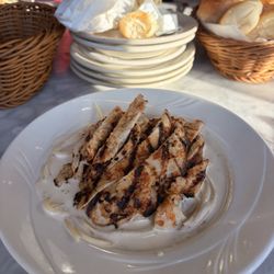 Kids fettuccine Alfredo (good portion size) chicken is a bit too grilled for me but it was creamy
