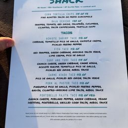 Menu (as of March 2026) Menu (as of March 2026)