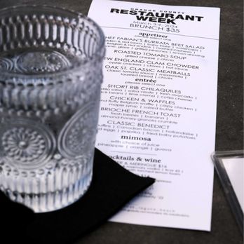 Oak - Menu - New American Near Me - Laguna Beach, California