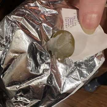Swensons Drive-In - The Galley Boy as it came out of the bag, with paper stuck to the green olive. - American Near Me - Avon, Indiana Swensons Drive-In - The Galley Boy as it came out of the bag, with paper stuck to the green olive. - American Near Me - Avon, Indiana