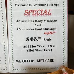 Lavender Foot Spa - Special 4/7/24