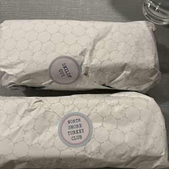 Buck Russell's - The sandwiches come with labels which makes figuring out whose sandwich is whose easy. - Sandwiches Near Me - Wilmette, Illinois