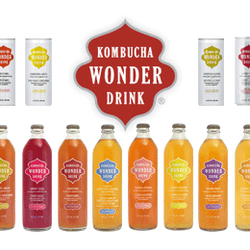 Kombucha Wonder Drink - Available in 14 oz. bottles or 8.4 oz. cans