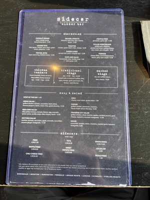 Menu photo 2 Sidecar Slider Bar Plymouth, MI Menu photo 2 Sidecar Slider Bar Plymouth, MI