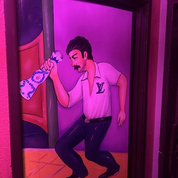 Santo Remedio - This is the restroom door how cool is this - Mexican Near Me - Orange, California Santo Remedio - This is the restroom door how cool is this - Mexican Near Me - Orange, California