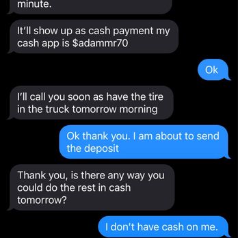 Yin Yang Mobile Tire Shop - Text thread - Tires Near Me Yin Yang Mobile Tire Shop - Text thread - Tires Near Me