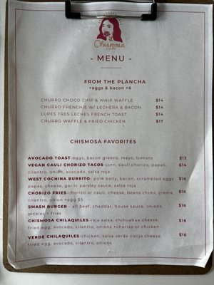 Menu photo 1 Chismosa Cafe Covina, CA