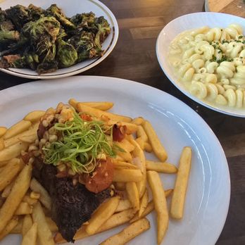 Brunk's Steakhouse - Brussels sprouts,  white mac&cheese, fries, Steak - Steakhouses Near Me - Norco, California