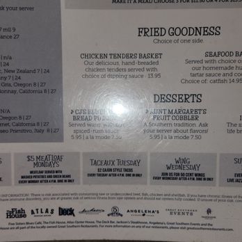Five Sisters Blues Cafe - Menu - Southern Near Me - Pensacola, Florida