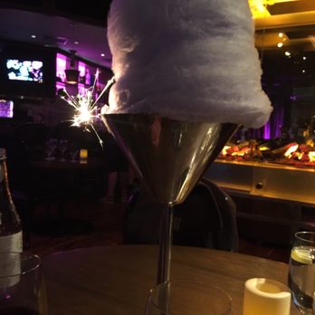 La Bête - At the end of our delicious steak dinner, we were given a sparkling firework Cotton candy! Surprisingly wonderful! - Steakhouses Near Me - Quebec City, Quebec